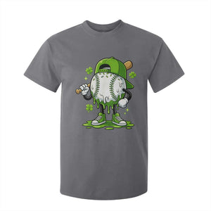 Baseball Drip Icecream T Shirt For Kid Youth Boy St Patricks Day Shamrock Green TS10 Charcoal Print Your Wear