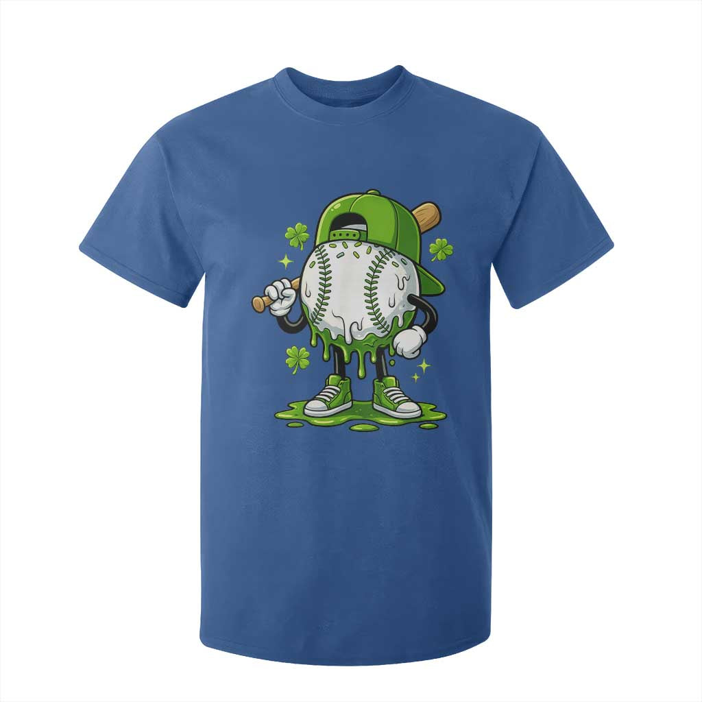 Baseball Drip Icecream T Shirt For Kid Youth Boy St Patricks Day Shamrock Green TS10 Royal Blue Print Your Wear