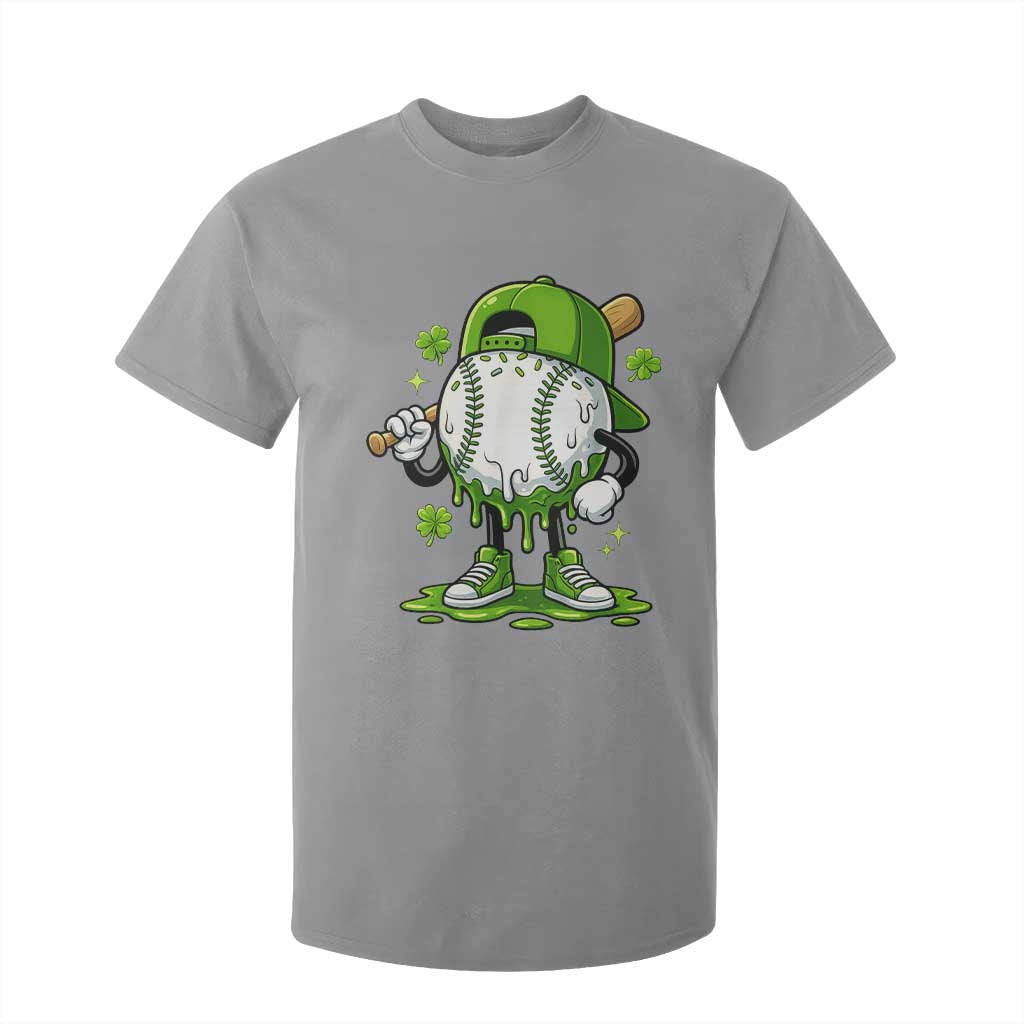 Baseball Drip Icecream T Shirt For Kid Youth Boy St Patricks Day Shamrock Green TS10 Sport Gray Print Your Wear