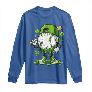 Baseball Drip Icecream Long Sleeve Shirt Youth Boy St Patricks Day Shamrock Green TS10 Royal Blue Print Your Wear
