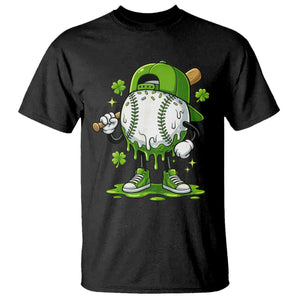 Baseball Drip Icecream T Shirt Youth Boy St Patricks Day Shamrock Green TS10 Black Print Your Wear