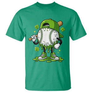 Baseball Drip Icecream T Shirt Youth Boy St Patricks Day Shamrock Green TS10 Irish Green Print Your Wear