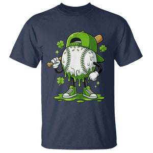 Baseball Drip Icecream T Shirt Youth Boy St Patricks Day Shamrock Green TS10 Navy Print Your Wear