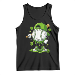 Baseball Drip Icecream Tank Top Youth Boy St Patricks Day Shamrock Green TS10 Black Print Your Wear