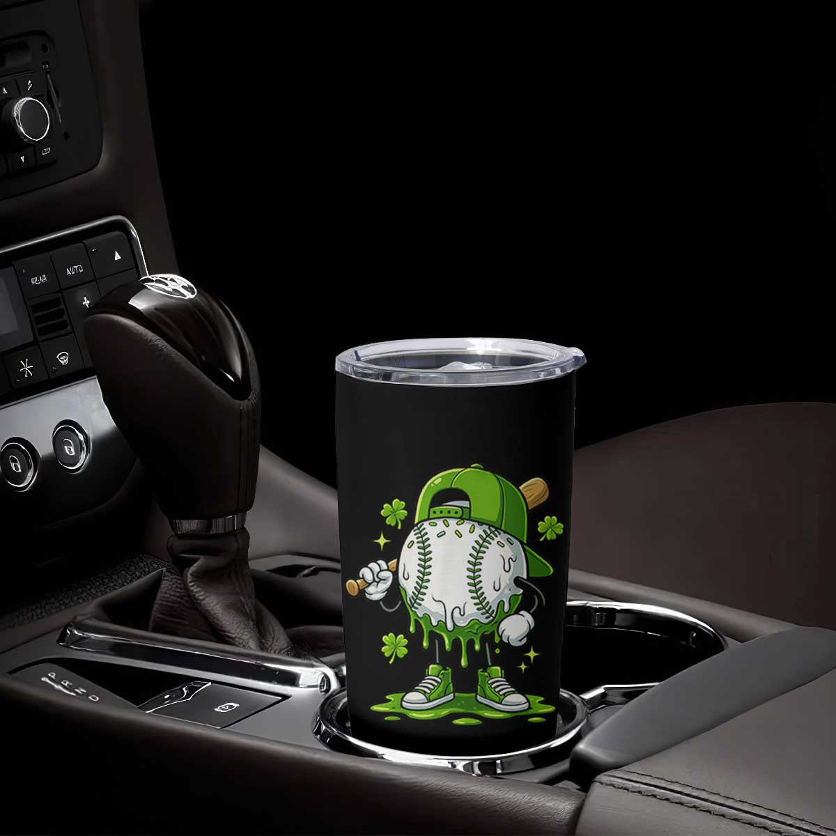 Baseball Drip Icecream Tumbler Cup Youth Boy St Patricks Day Shamrock Green TS10 Print Your Wear
