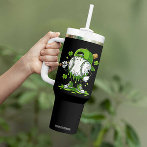 Baseball Drip Icecream Tumbler With Handle Youth Boy St Patricks Day Shamrock Green TS10 Print Your Wear