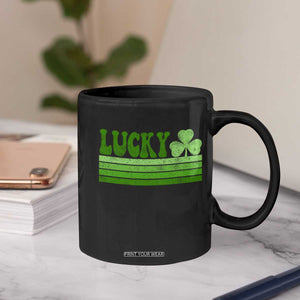 Retro Lucky Coffee Mug St Patricks Day Irish Shamrock TS10 Print Your Wear