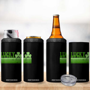 Retro Lucky 4 in 1 Can Cooler Tumbler St Patricks Day Irish Shamrock TS10 Print Your Wear