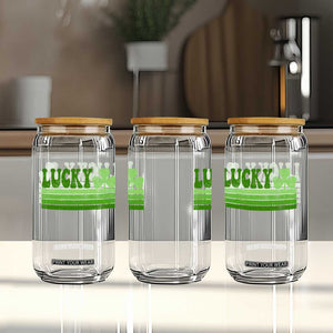 Retro Lucky Glass Can St Patricks Day Irish Shamrock TS10 Print Your Wear