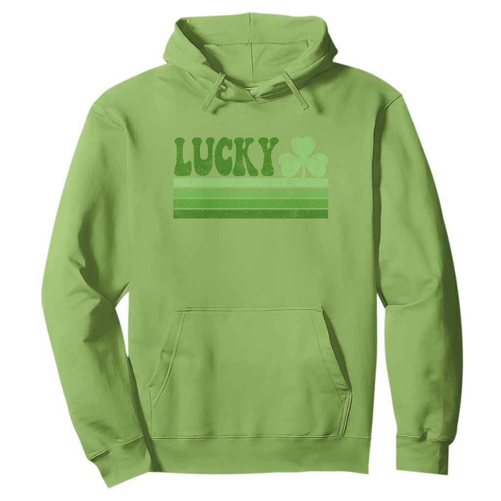 Retro Lucky Hoodie St Patricks Day Irish Shamrock TS10 Lime Print Your Wear