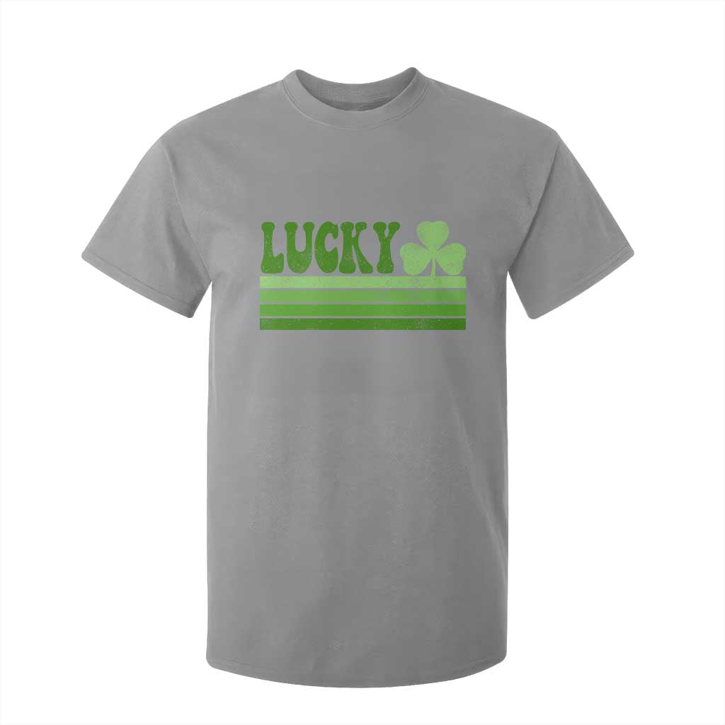 Retro Lucky T Shirt For Kid St Patricks Day Irish Shamrock TS10 Sport Gray Print Your Wear