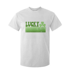 Retro Lucky T Shirt For Kid St Patricks Day Irish Shamrock TS10 White Print Your Wear