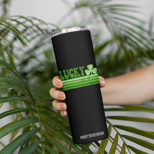 Retro Lucky Skinny Tumbler St Patricks Day Irish Shamrock TS10 Print Your Wear