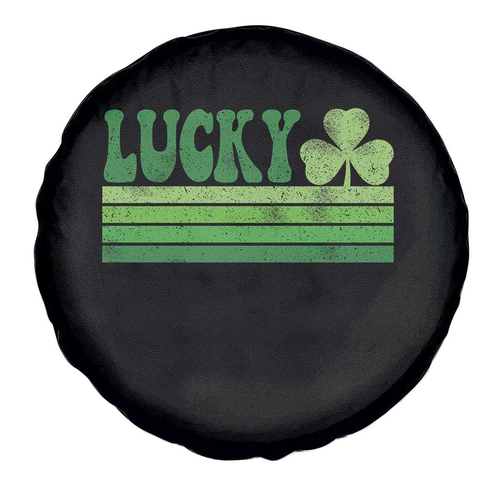 Retro Lucky Spare Tire Cover St Patricks Day Irish Shamrock TS10 Print Your Wear