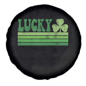 Retro Lucky Spare Tire Cover St Patricks Day Irish Shamrock TS10 Print Your Wear