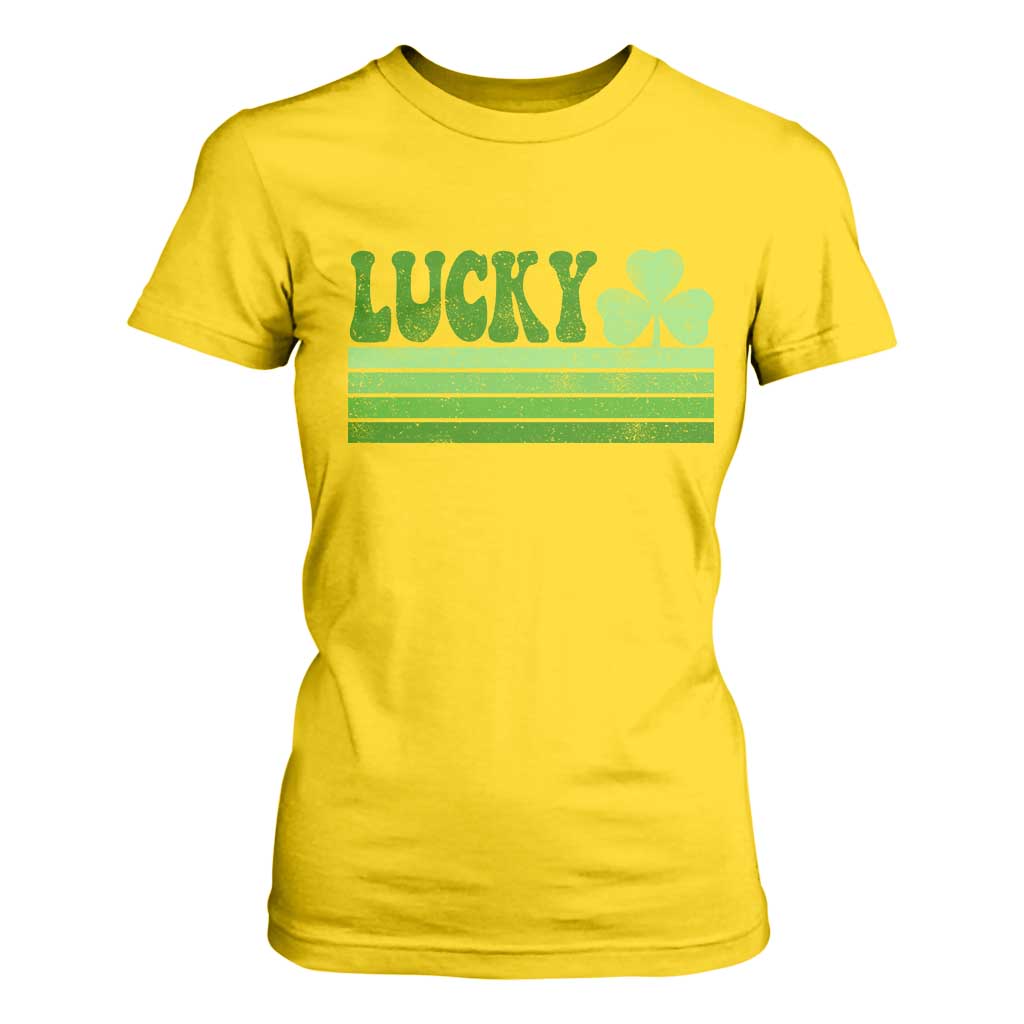 Retro Lucky T Shirt For Women St Patricks Day Irish Shamrock TS10 Daisy Print Your Wear