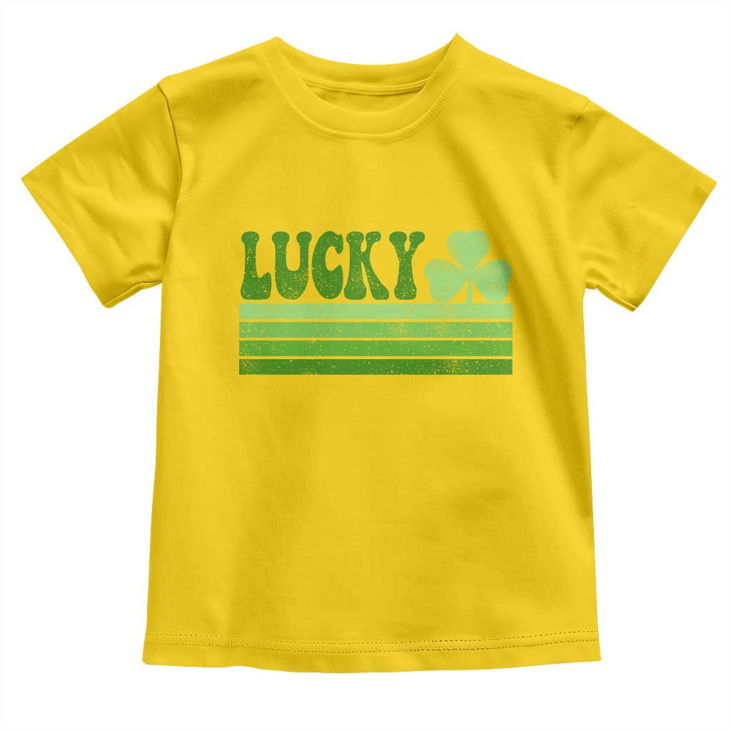 Retro Lucky Toddler T Shirt St Patricks Day Irish Shamrock TS10 Daisy Print Your Wear