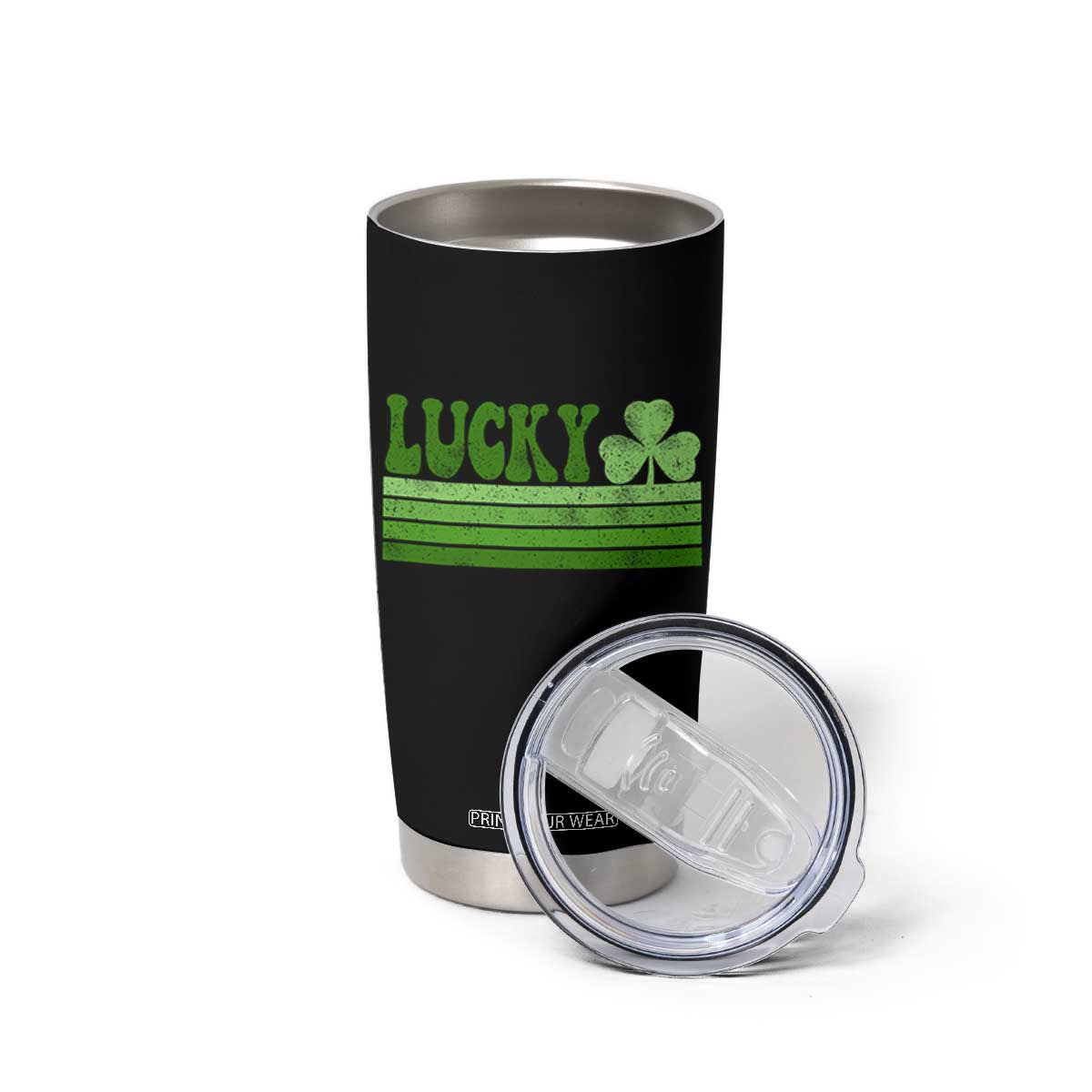 Retro Lucky Tumbler Cup St Patricks Day Irish Shamrock TS10 Print Your Wear