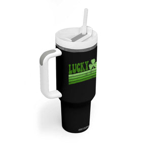 Retro Lucky Tumbler With Handle St Patricks Day Irish Shamrock TS10 Print Your Wear