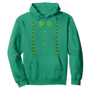 Bow Tie Suspenders St Patricks Day Costume Hoodie Funny Irish Shamrock Clovers TS10 Irish Green Print Your Wear