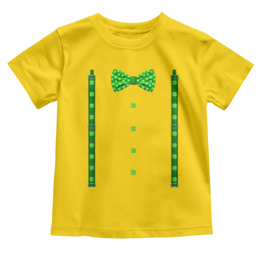 Bow Tie Suspenders St Patricks Day Costume Toddler T Shirt Funny Irish Shamrock Clovers TS10 Daisy Print Your Wear