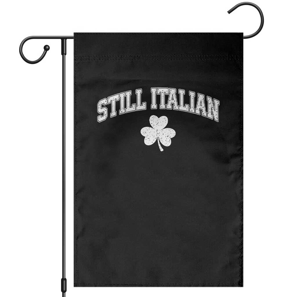 St Patricks Day Italian Garden Flag Funny Retro Varsity Sporty Style Shamrock TS10 Black Print Your Wear