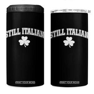 St Patricks Day Italian 4 in 1 Can Cooler Tumbler Funny Retro Varsity Sporty Style Shamrock TS10 One Size: 16 oz Black Print Your Wear