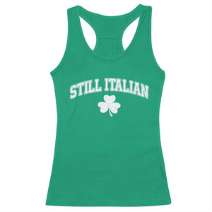 St Patricks Day Italian Racerback Tank Top Funny Retro Varsity Sporty Style Shamrock TS10 Irish Green Print Your Wear