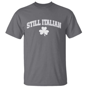 St Patricks Day Italian T Shirt Funny Retro Varsity Sporty Style Shamrock TS10 Charcoal Print Your Wear