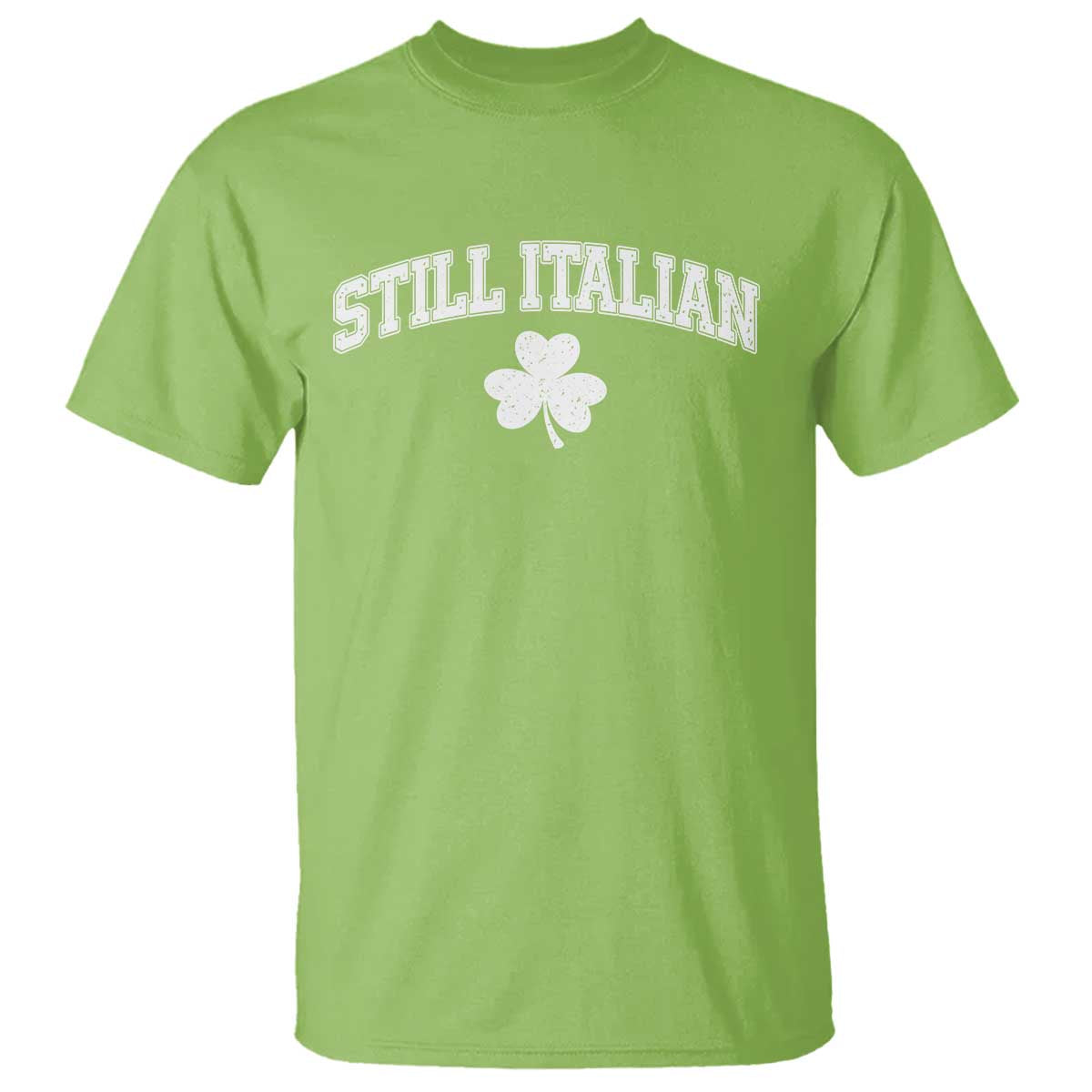 St Patricks Day Italian T Shirt Funny Retro Varsity Sporty Style Shamrock TS10 Lime Print Your Wear