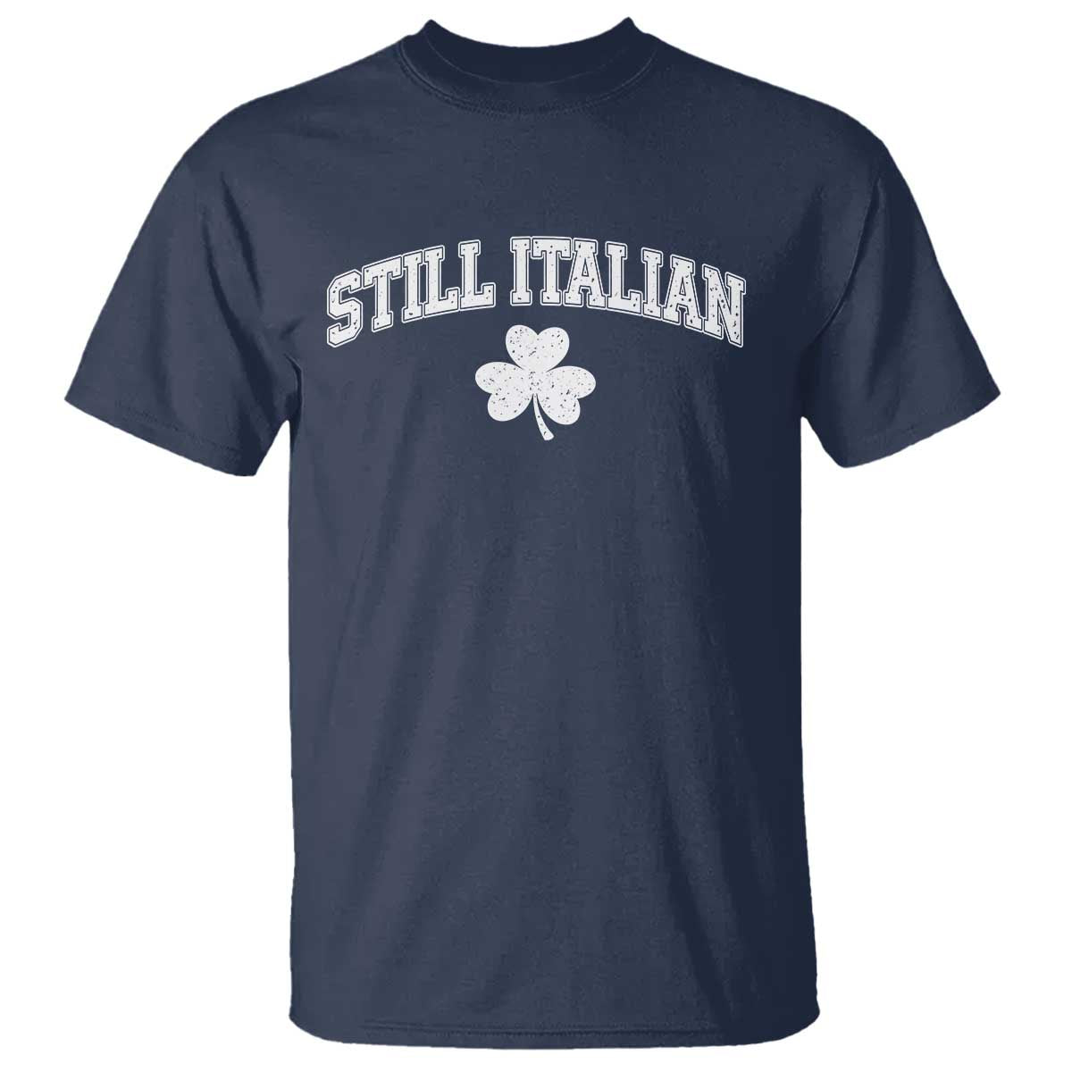 St Patricks Day Italian T Shirt Funny Retro Varsity Sporty Style Shamrock TS10 Navy Print Your Wear