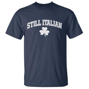 St Patricks Day Italian T Shirt Funny Retro Varsity Sporty Style Shamrock TS10 Navy Print Your Wear