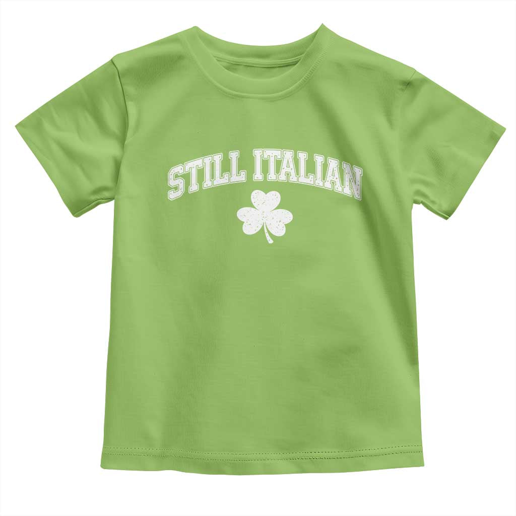 St Patricks Day Italian Toddler T Shirt Funny Retro Varsity Sporty Style Shamrock TS10 Lime Print Your Wear