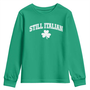 St Patricks Day Italian Youth Sweatshirt Funny Retro Varsity Sporty Style Shamrock TS10 Irish Green Print Your Wear