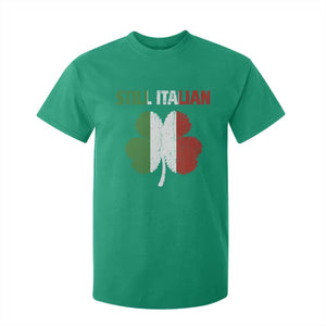 St Patricks Day Still Italian T Shirt For Kid Funny Retro Shamrock Italy Flag TS10 Irish Green Print Your Wear
