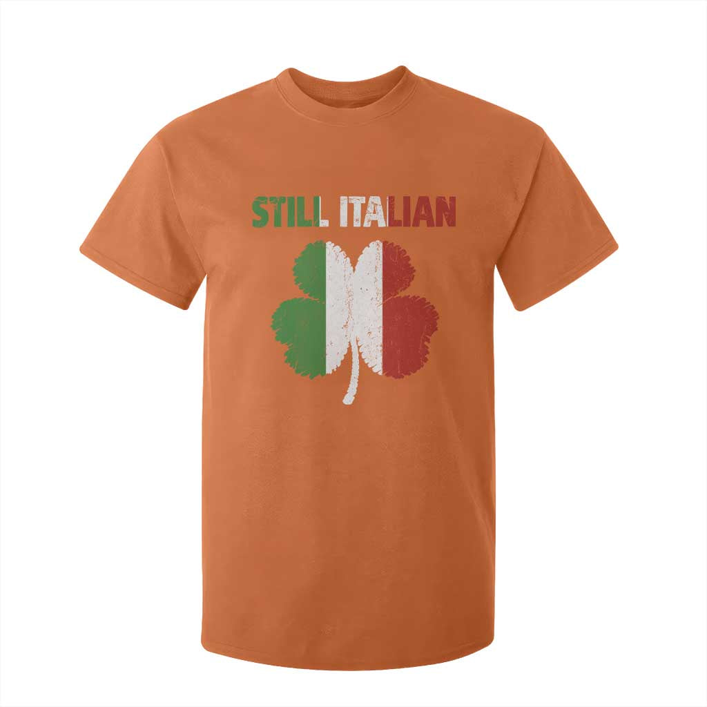 St Patricks Day Still Italian T Shirt For Kid Funny Retro Shamrock Italy Flag TS10 Orange Print Your Wear