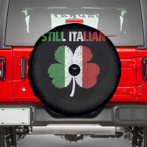St Patricks Day Still Italian Spare Tire Cover Funny Retro Shamrock Italy Flag TS10 Black Print Your Wear