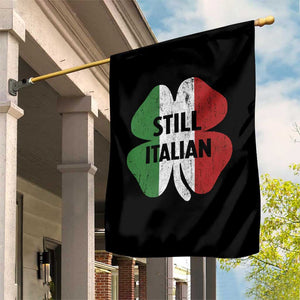 Funny St Patricks Day Italian Garden Flag Retro Vintage Shamrock Italy Flag TS10 Print Your Wear