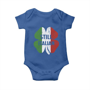 Funny St Patricks Day Italian Baby Onesie Retro Vintage Shamrock Italy Flag TS10 Royal Blue Print Your Wear