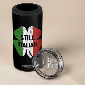 Funny St Patricks Day Italian 4 in 1 Can Cooler Tumbler Retro Vintage Shamrock Italy Flag TS10 Print Your Wear