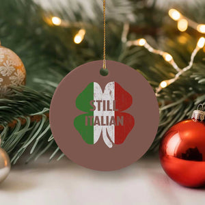Funny St Patricks Day Italian Ceramic Ornament Retro Vintage Shamrock Italy Flag TS10 1pc Mocha Print Your Wear
