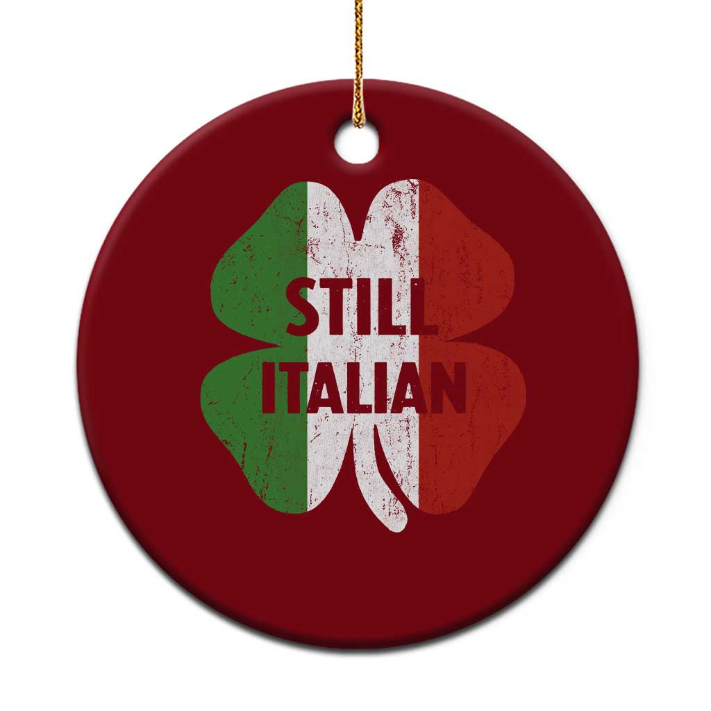 Funny St Patricks Day Italian Ceramic Ornament Retro Vintage Shamrock Italy Flag TS10 1pc Red Print Your Wear