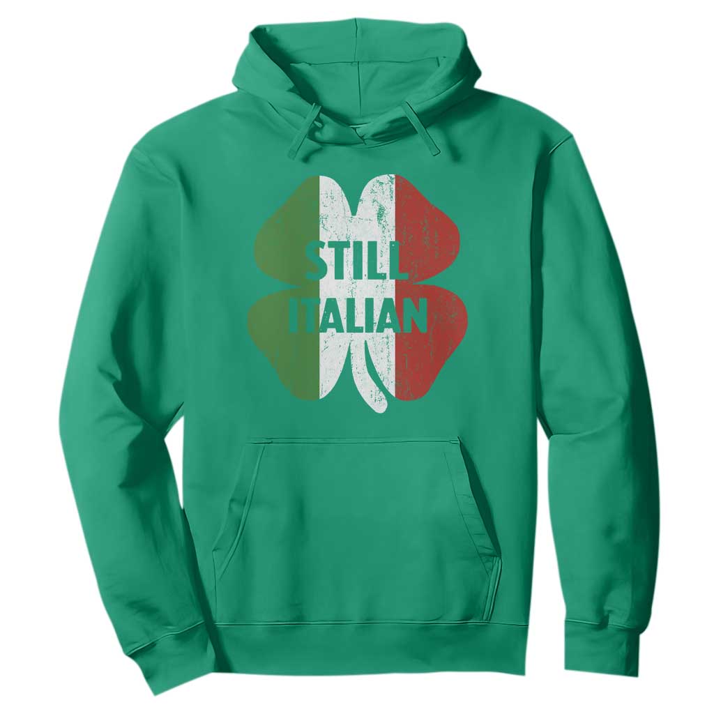 Funny St Patricks Day Italian Hoodie Retro Vintage Shamrock Italy Flag TS10 Irish Green Print Your Wear