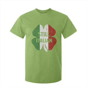 Funny St Patricks Day Italian T Shirt For Kid Retro Vintage Shamrock Italy Flag TS10 Lime Print Your Wear