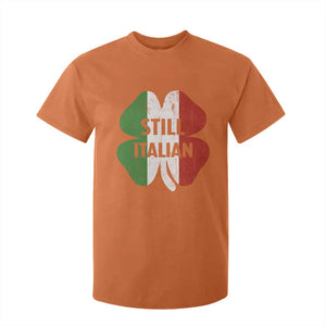 Funny St Patricks Day Italian T Shirt For Kid Retro Vintage Shamrock Italy Flag TS10 Orange Print Your Wear