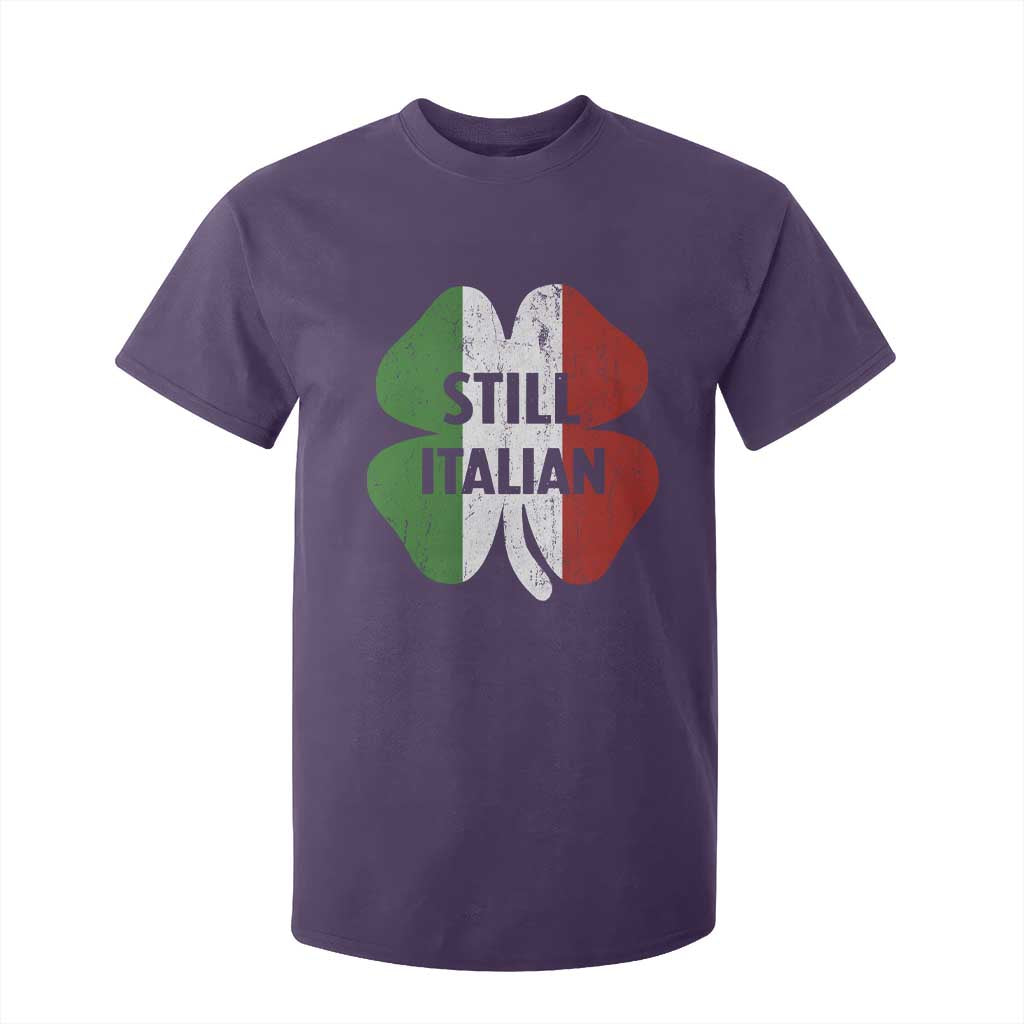 Funny St Patricks Day Italian T Shirt For Kid Retro Vintage Shamrock Italy Flag TS10 Purple Print Your Wear
