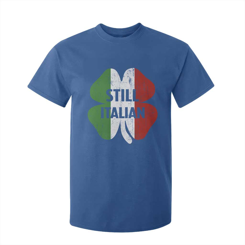 Funny St Patricks Day Italian T Shirt For Kid Retro Vintage Shamrock Italy Flag TS10 Royal Blue Print Your Wear