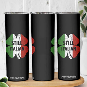 Funny St Patricks Day Italian Skinny Tumbler Retro Vintage Shamrock Italy Flag TS10 Print Your Wear