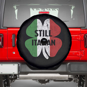 Funny St Patricks Day Italian Spare Tire Cover Retro Vintage Shamrock Italy Flag TS10 Black Print Your Wear