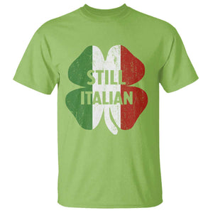 Funny St Patricks Day Italian T Shirt Retro Vintage Shamrock Italy Flag TS10 Lime Print Your Wear